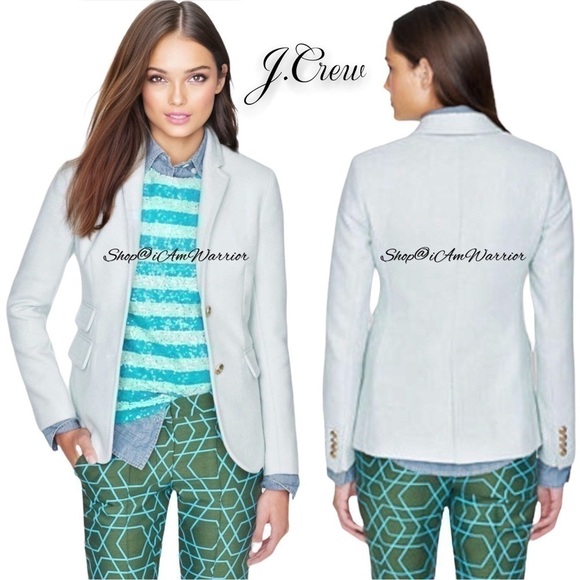 J. Crew Jackets & Blazers - J.Crew NWT pale spearmint wool Hack-ing jacket/blazer *shop@iamwarrior